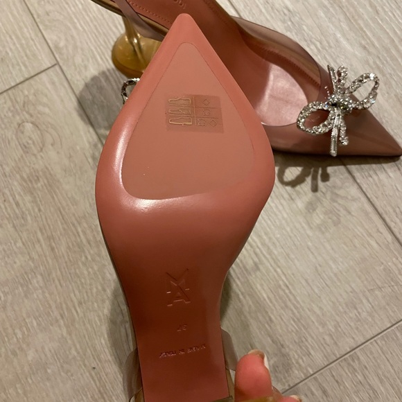 ❌SOLD❌amina Muaddi Rosie Nude Slingback PVC NIB - Picture 12 of 17